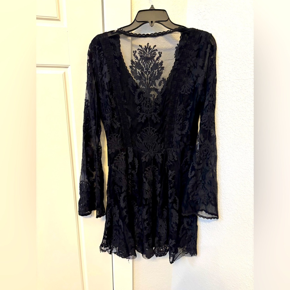 Free People Black Lace Dress